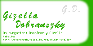 gizella dobranszky business card