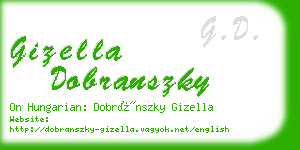 gizella dobranszky business card